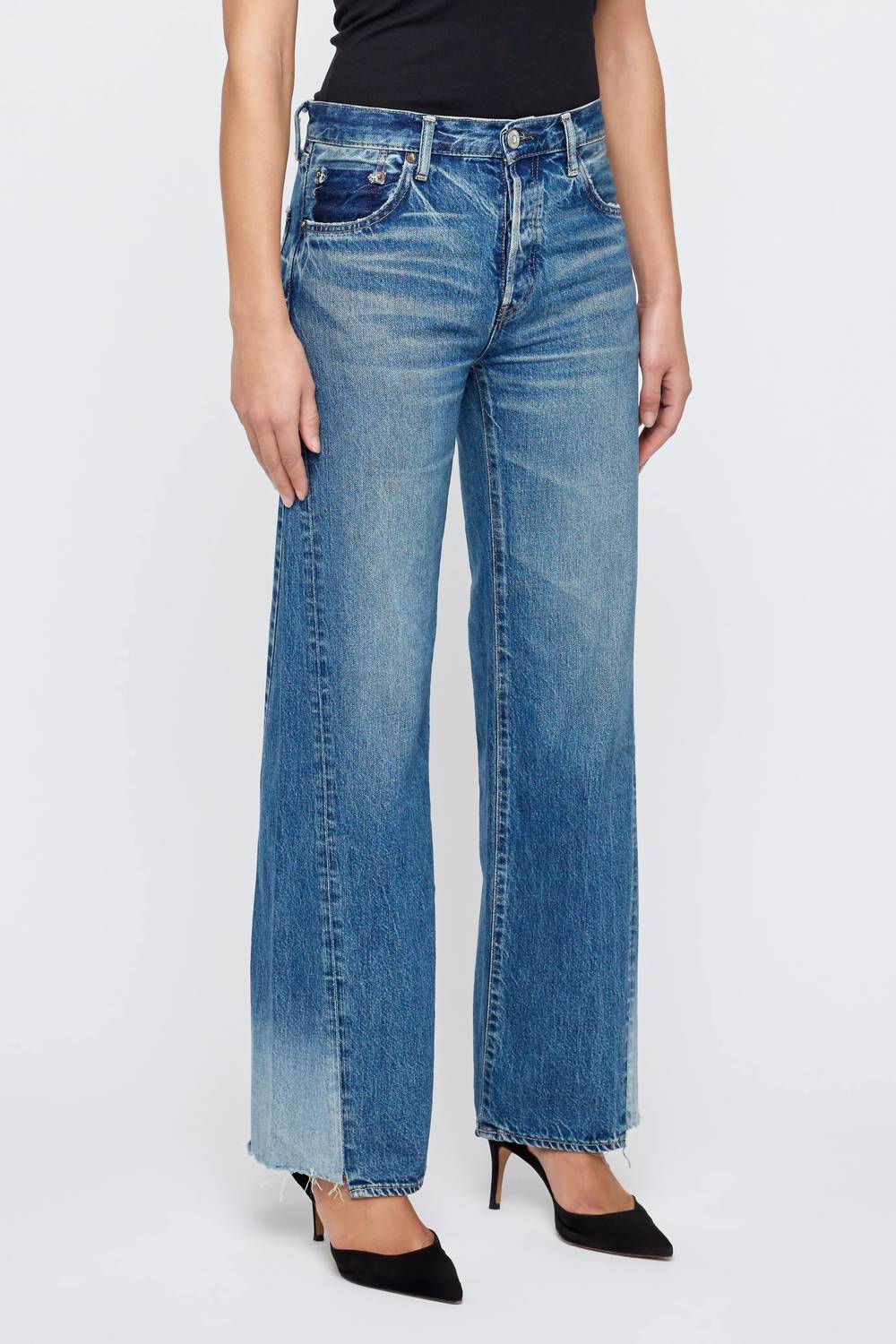 Moussy - Panel Wide Jeans