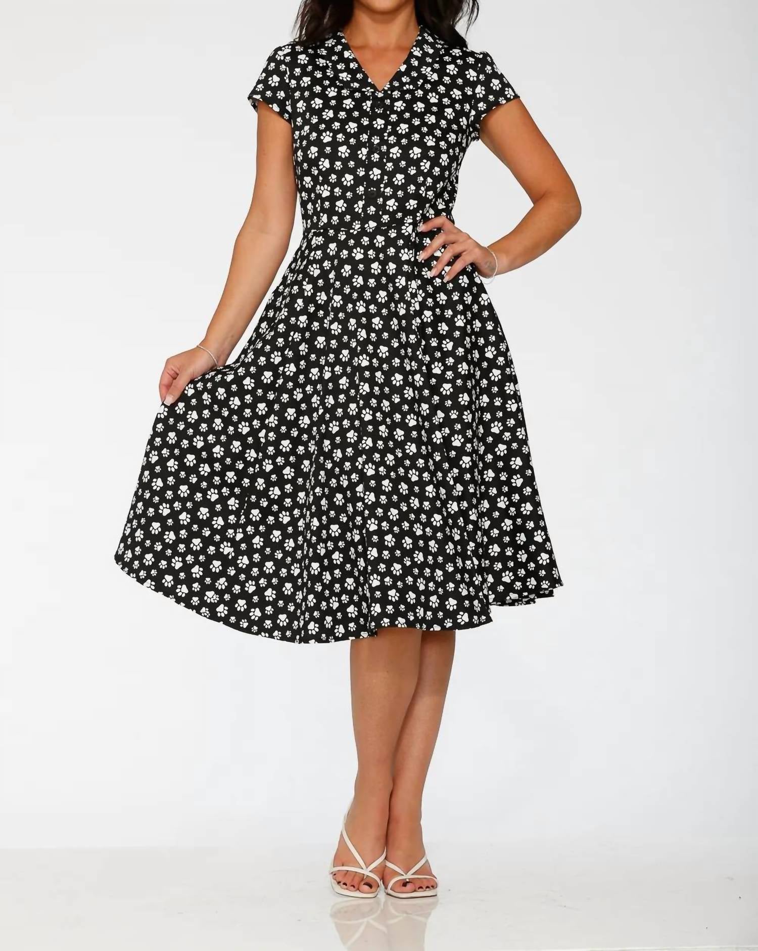 Orchid Bloom - Cat Paw Swing Dress