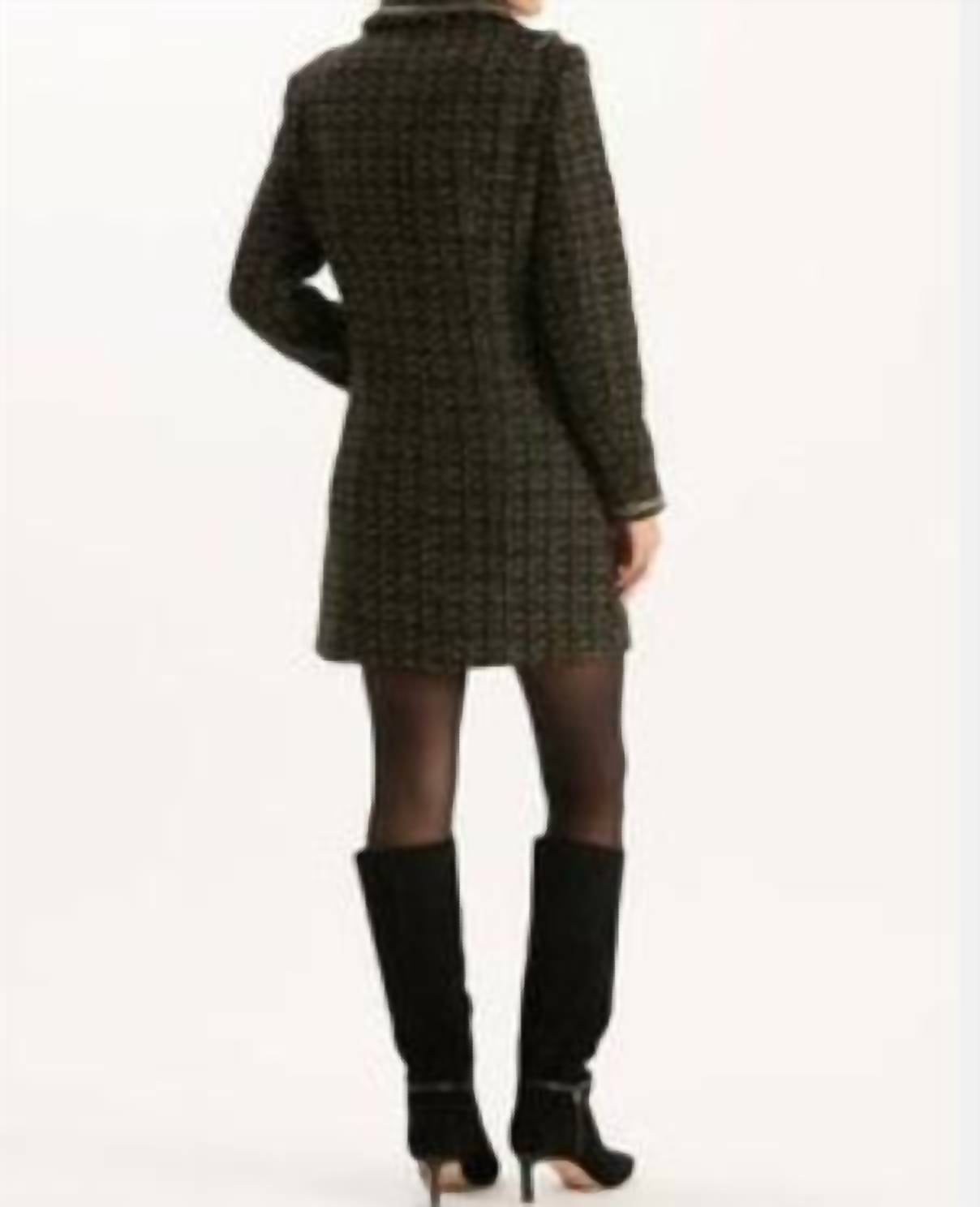 Tyler Boe Beth Boucle Dress in black 1 - women's dress - detail view