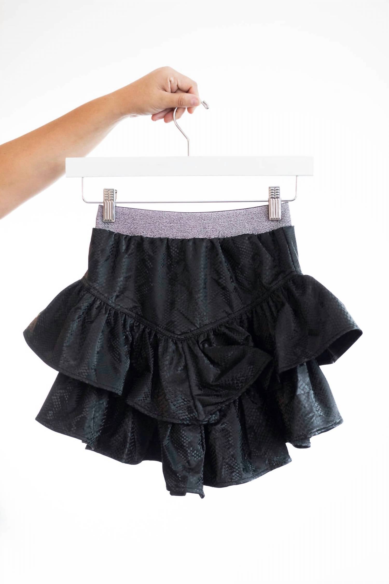 Little Olin - Girl's Ruffle Snake Skin Skirt