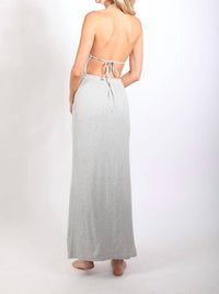 Rusty Quincy Slip Maxi Dress in grey heather - women's dress - detail view