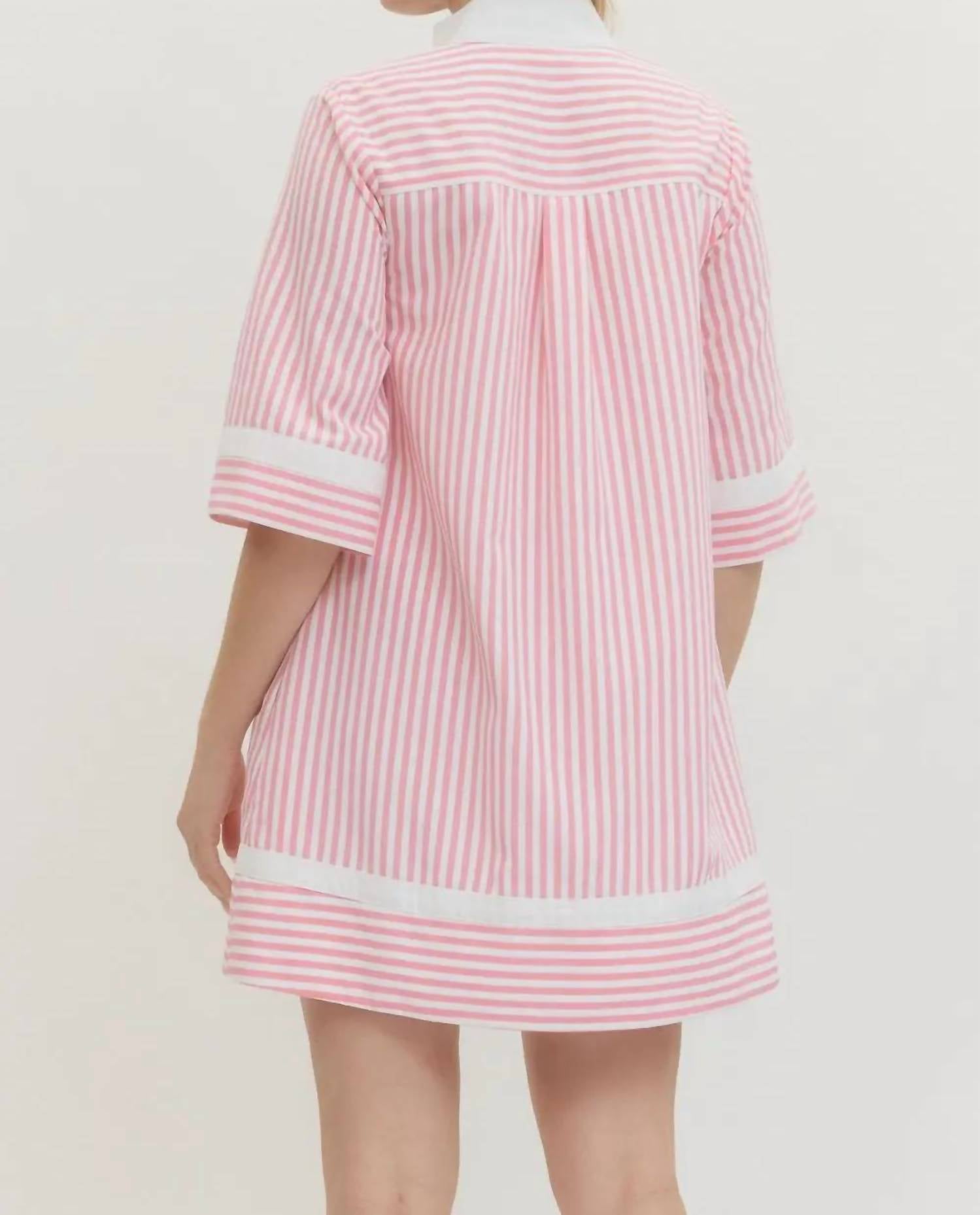Entro - Josie Contrast Stripe Half Sleeve Mini Dress