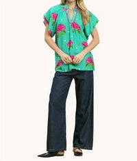 Umgee - U-Neck Frill Collared Top