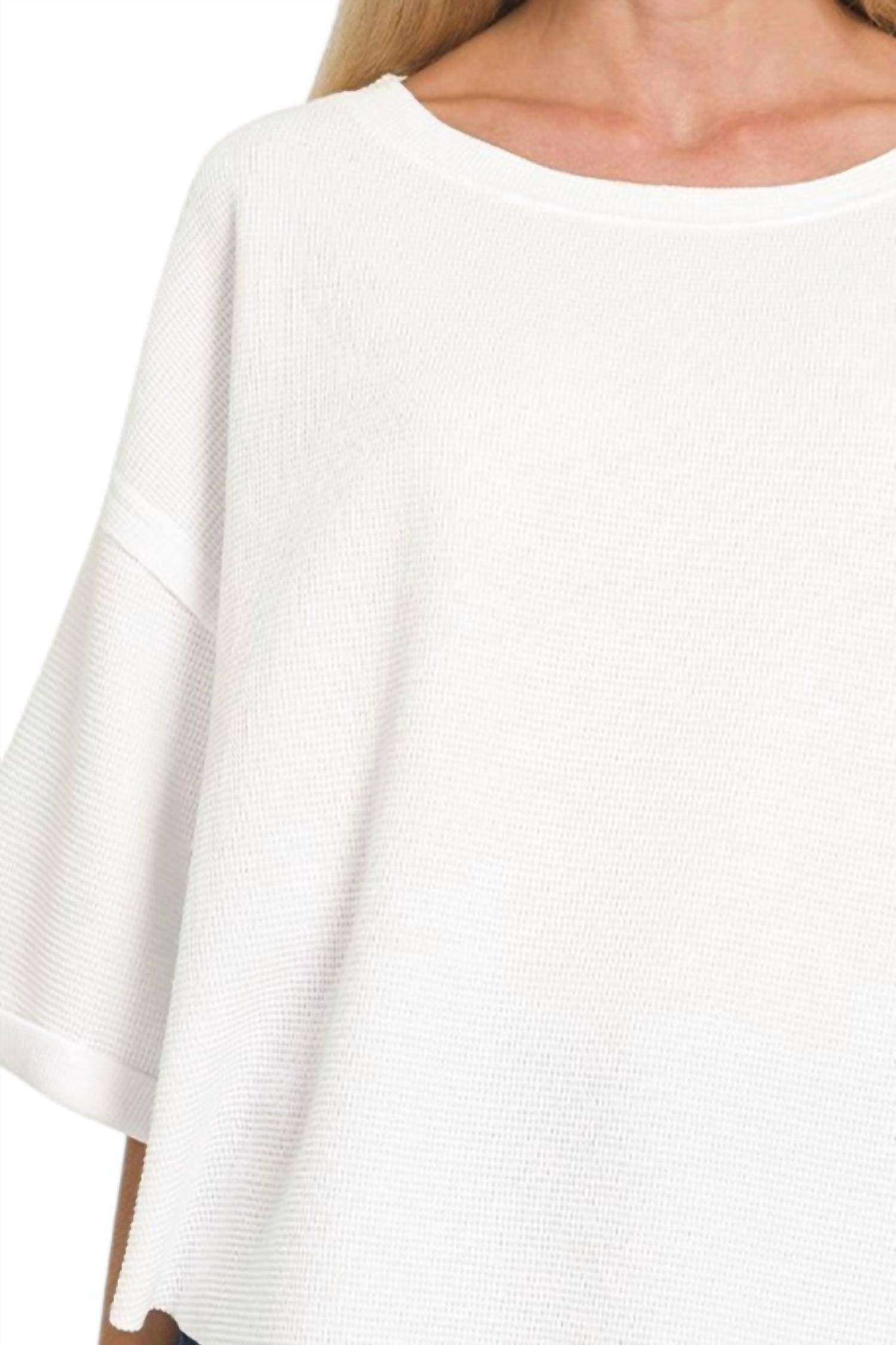 Zenana - Double Knit Three Quarter Sleeve Top