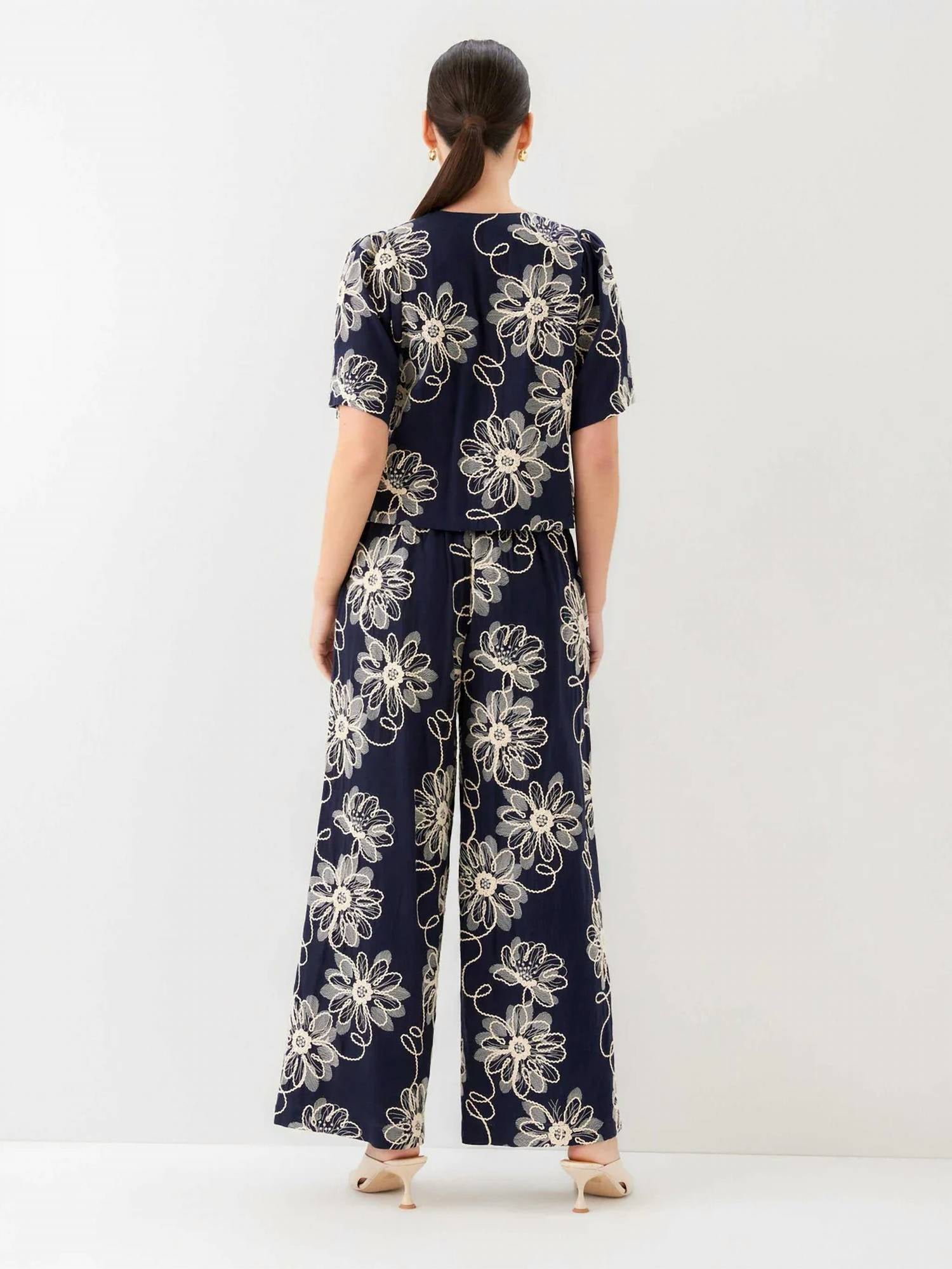 Fifteen Twenty - Nadine Embroidered Bow Top
