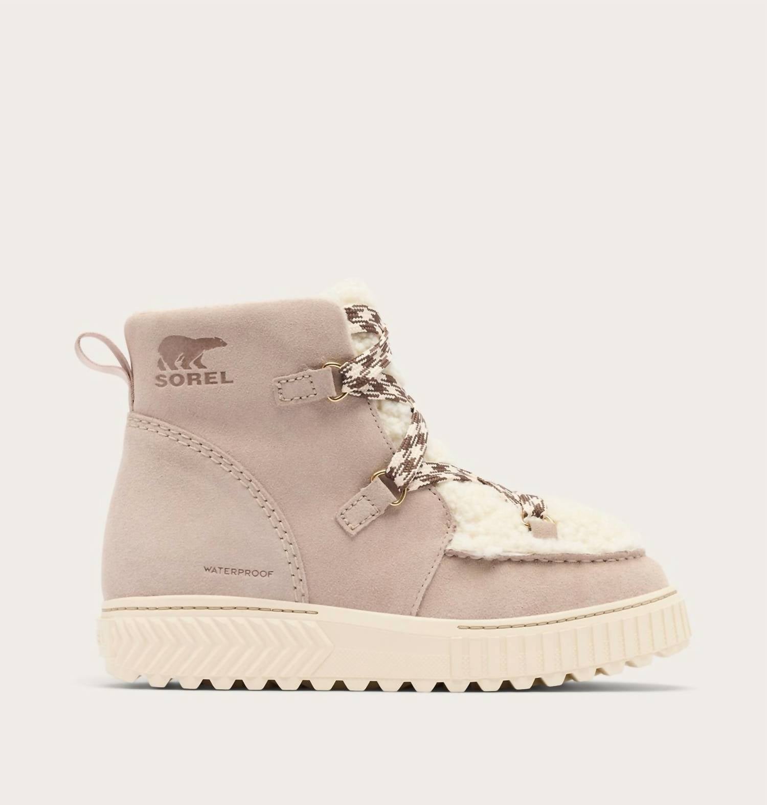 SOREL Women's Ona Ave Alpine Waterproof Winter Boots in crushed clay chalk - women's shoe