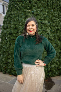 See And Be Seen - Metallic Sequins Long Skirt