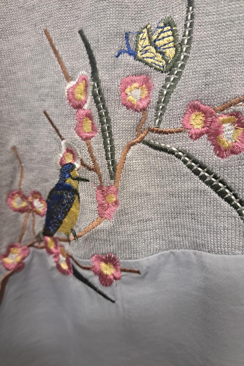 Indigo Rose - Women's Embroidered Sweater