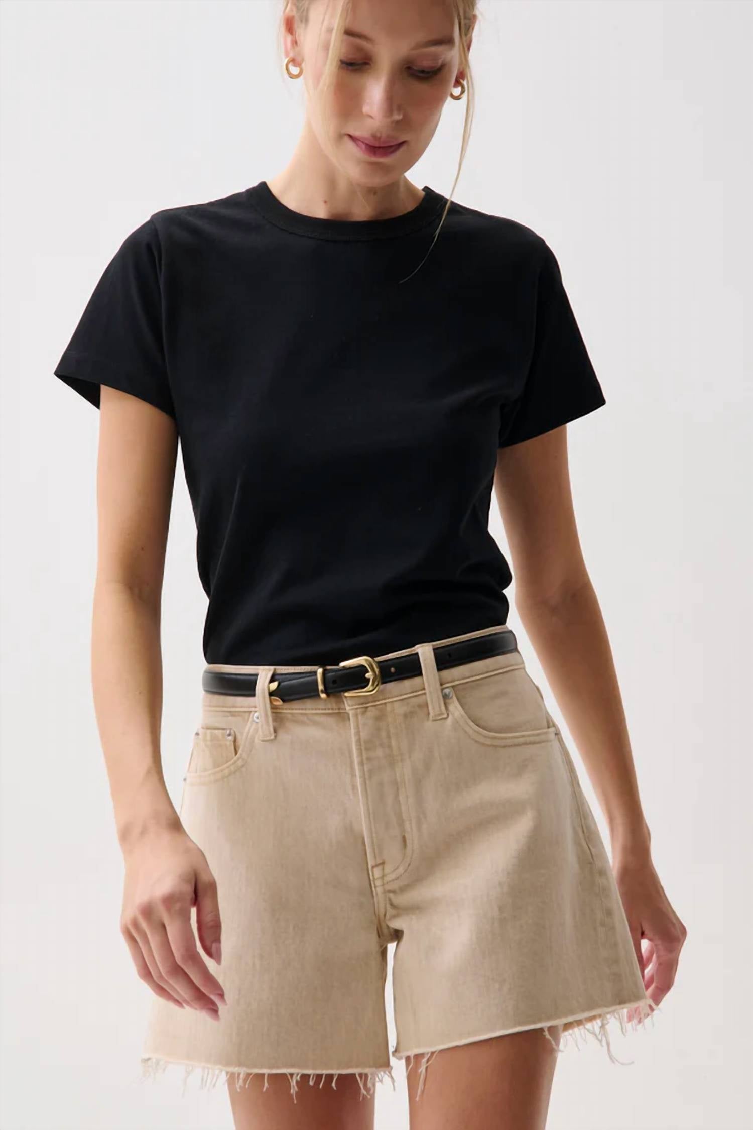 Pistola - Kennedy Mid Rise Raw Hem Shorts