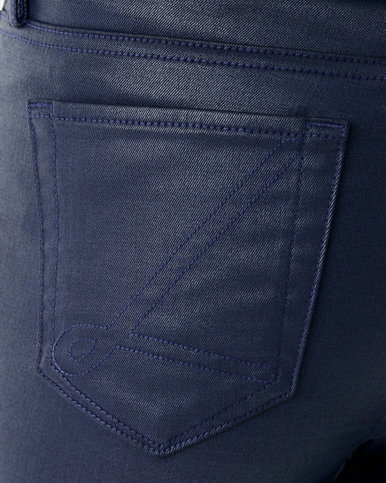Lilly Pulitzer Liza Coated Crop Flare Jeans in low tide navy - women's jeans - view 6