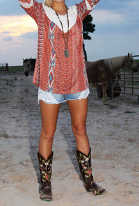 R Cinco Ranch Taos Tunic in multi - women's shirt