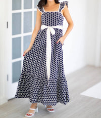 Sincerely Ours - Marine Dot Maxi Dress