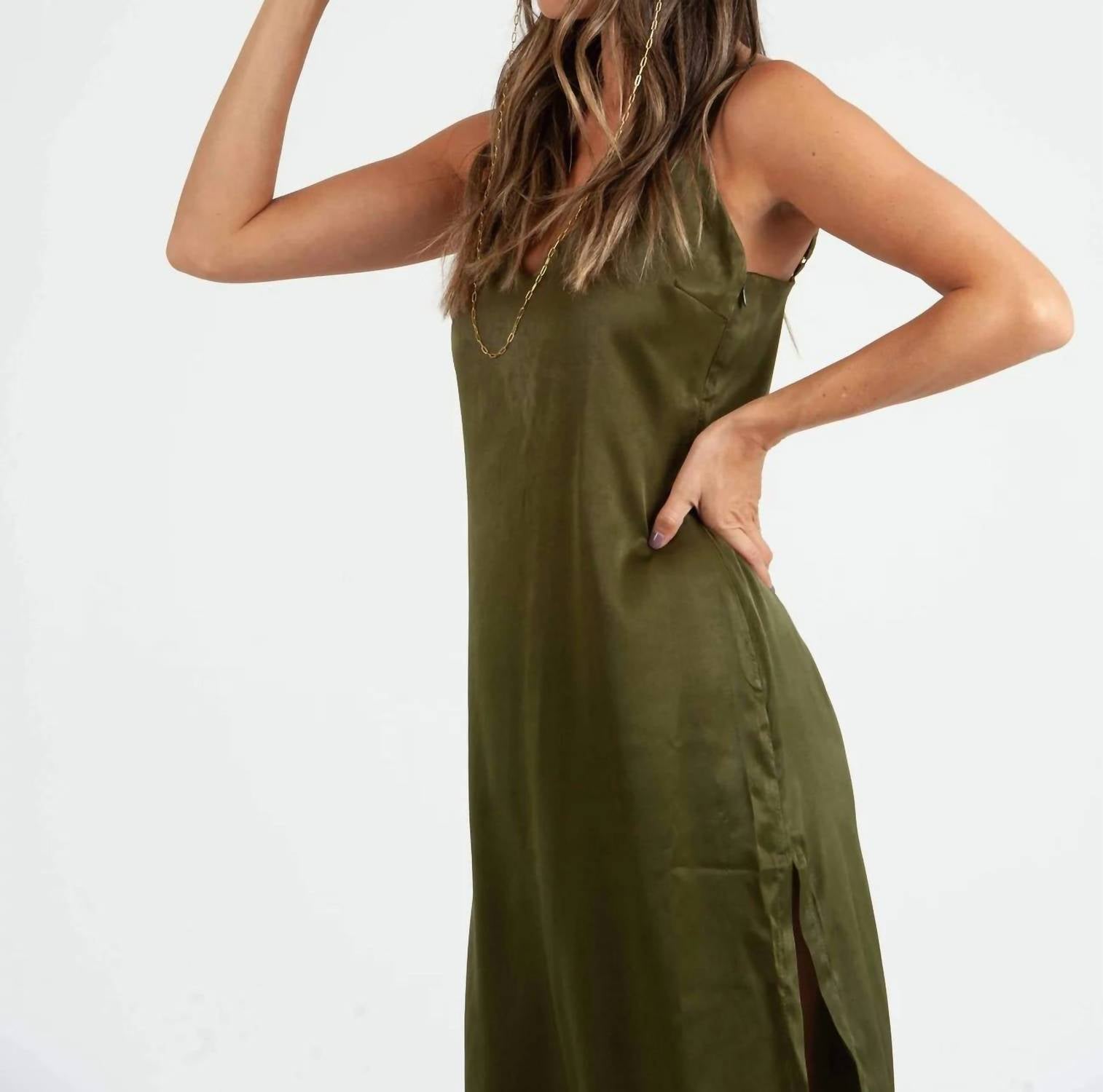 Lucca - Sierra Satin Back Tie Dress