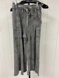 Easel - Floral Printed Terry Pants