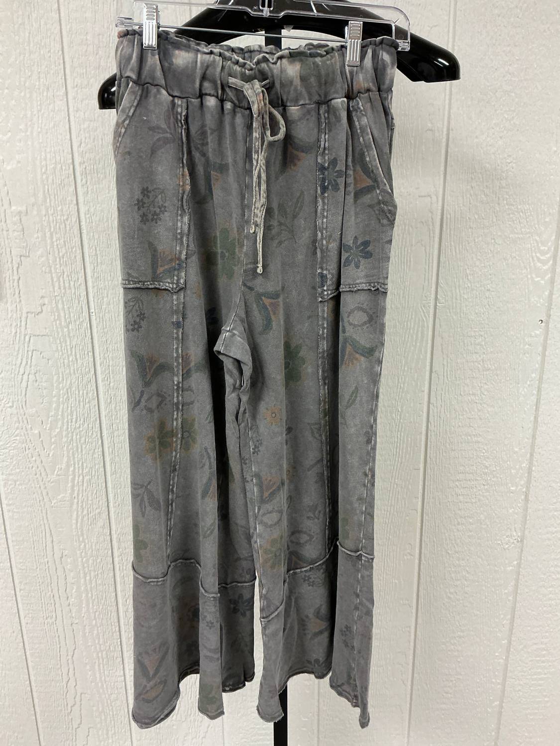 Easel - Floral Printed Terry Pants