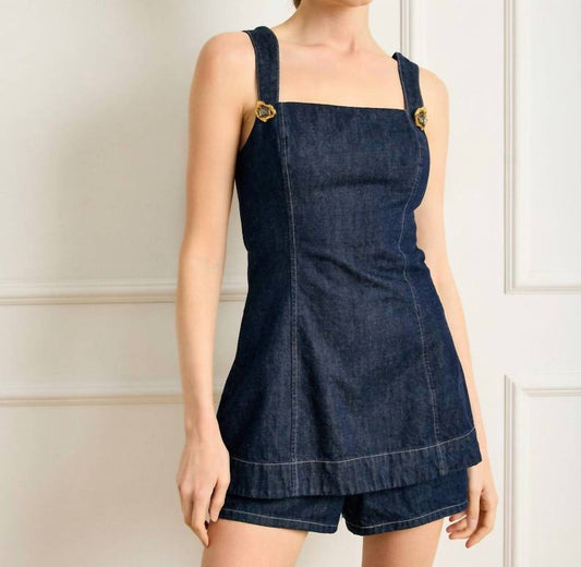 Line And Dot - Caryl Denim Romper