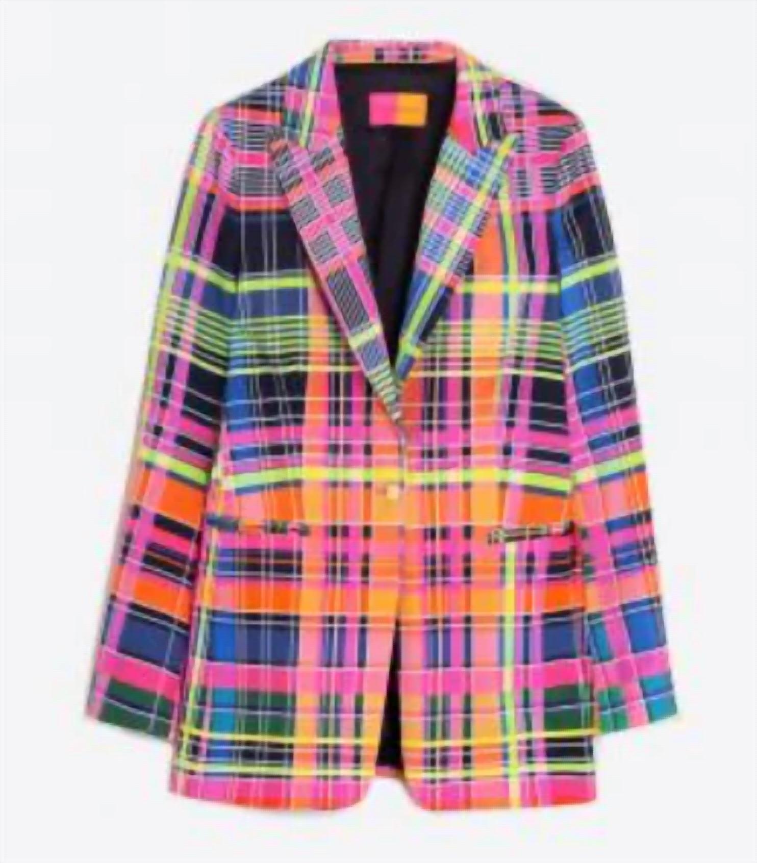 Vilagallo - Women's Madras Cotton Blazer