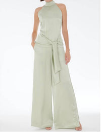 TOCCIN Auggie Side Slit Pull On Pant in mint - women's pants