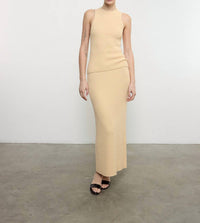 Enza Costa BOUCLE KNIT TANK in bleach sand - women's tank top