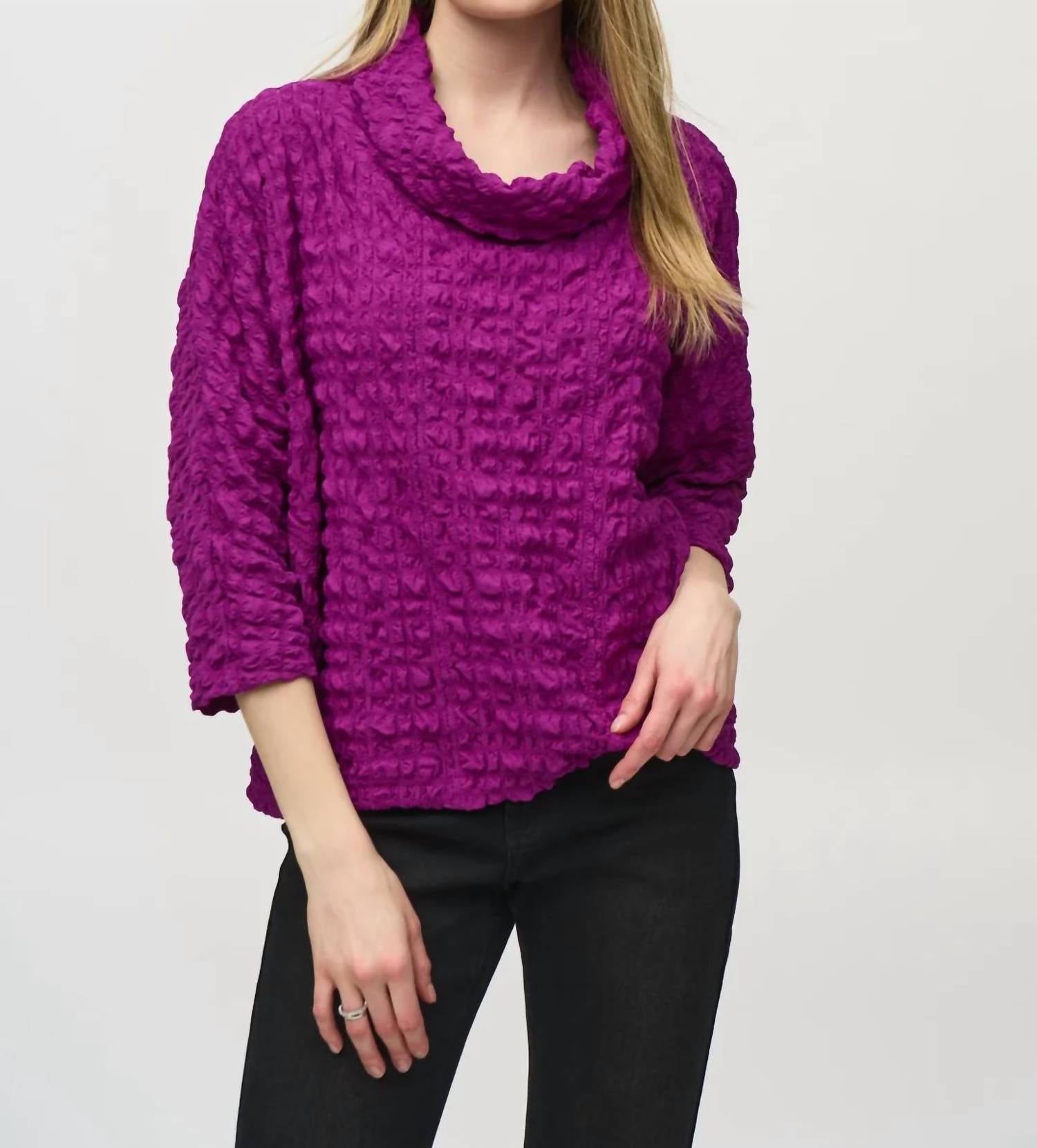 Joseph Ribkoff - Bubble Jacquard Boxy Top