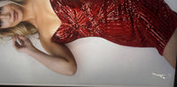 JOVANI Strapless Short Dress in red - women's dress - detail view