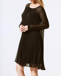 Joseph Ribkoff - Pleated Chiffon Sequined Party Dress