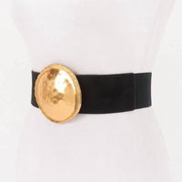3Am By H&D Accessories - Women's Round Buckle Elastic Belt
