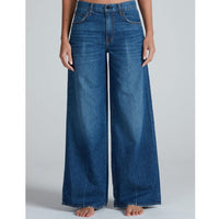 ASKK NY Atomic Wide Leg Featherweight Jeans in blue - women's jeans - detail view