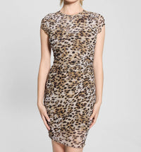 Guess Aida Mini Dress in cheetah skin print - women's dress