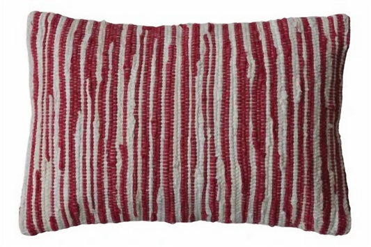 Creative Co-Op - Hand-woven Recycled Cotton Chindi Lumbar Pillow