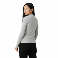 Ambar - Sleek Stretch Essential Mock-neck Long Sleeve Top