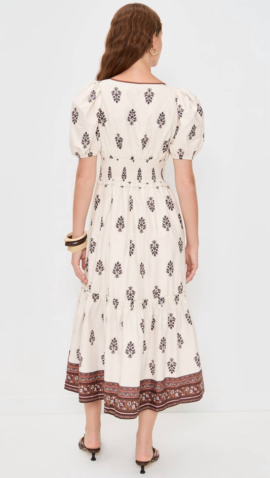 Moon River - Puff Sleeve Pleated Midi Dress