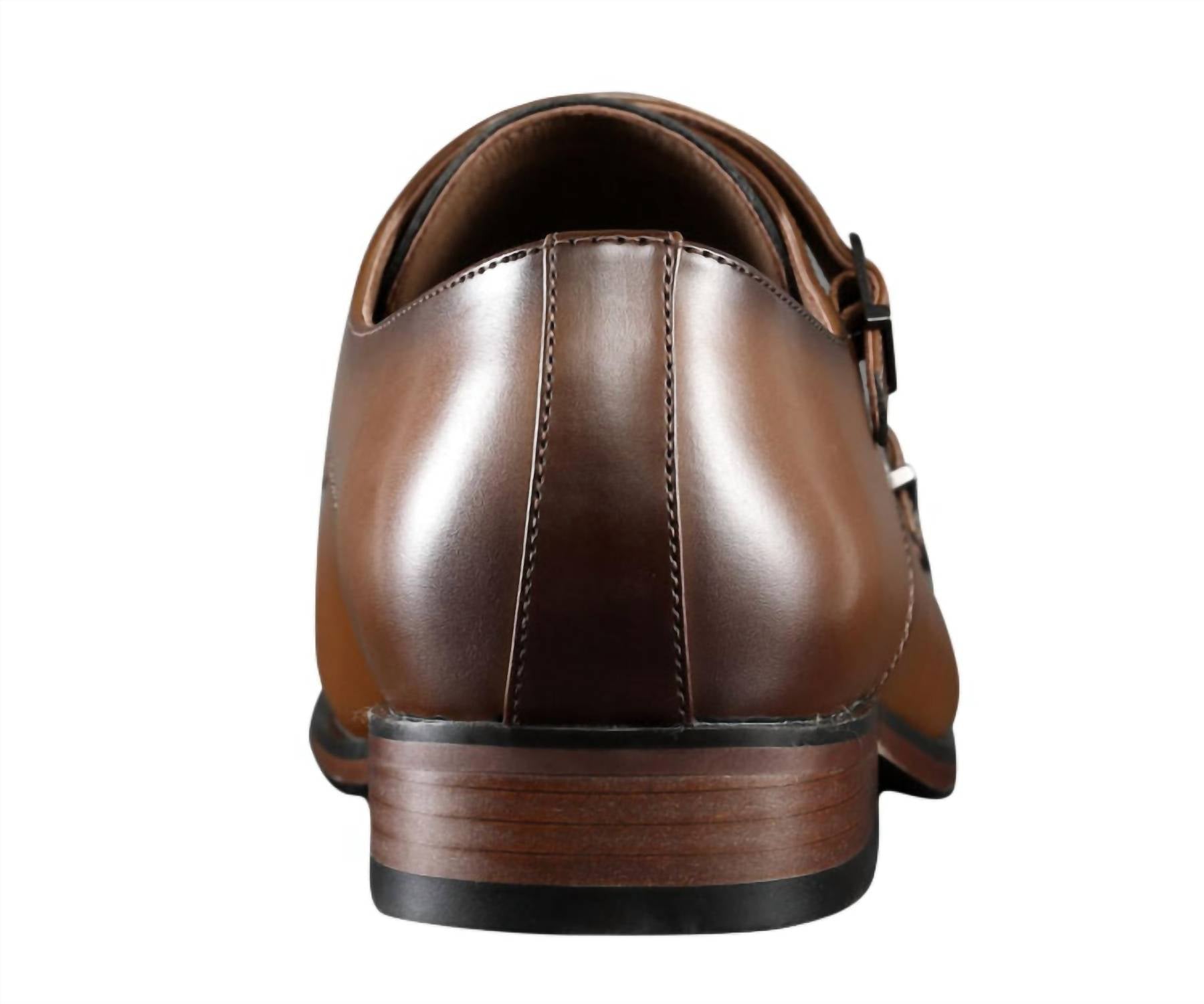 Amali Men's Willis Leather Dress Shoes in cognac - men's shoe - alternate view