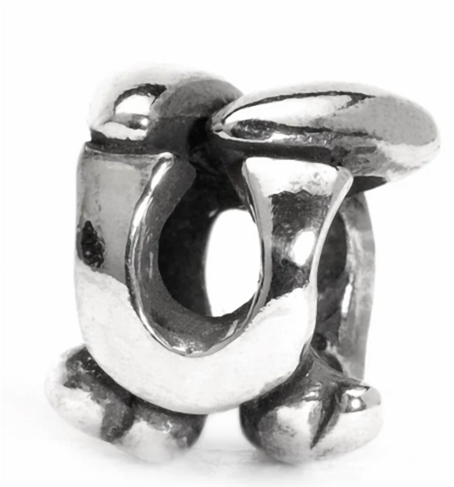 Trollbeads Letter U Sterling Bead in silver - women's jewelry