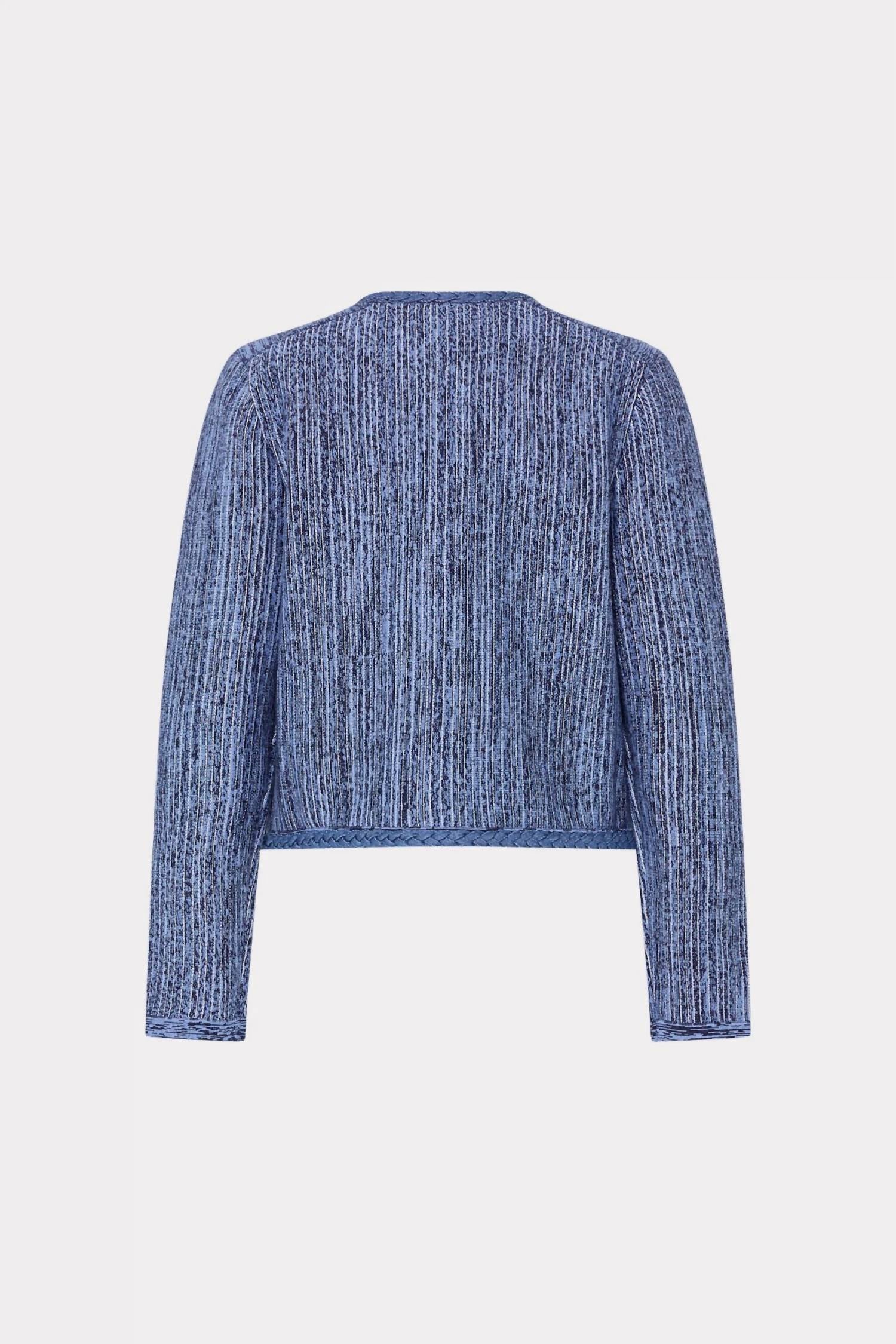Milly - Shayne Pinstripe Knit Cardigan Jacket