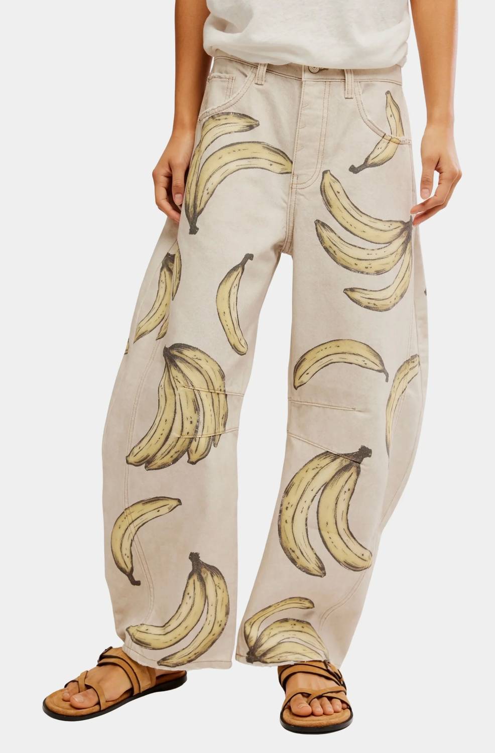 Free People - Good Luck Printed Barrel Jean
