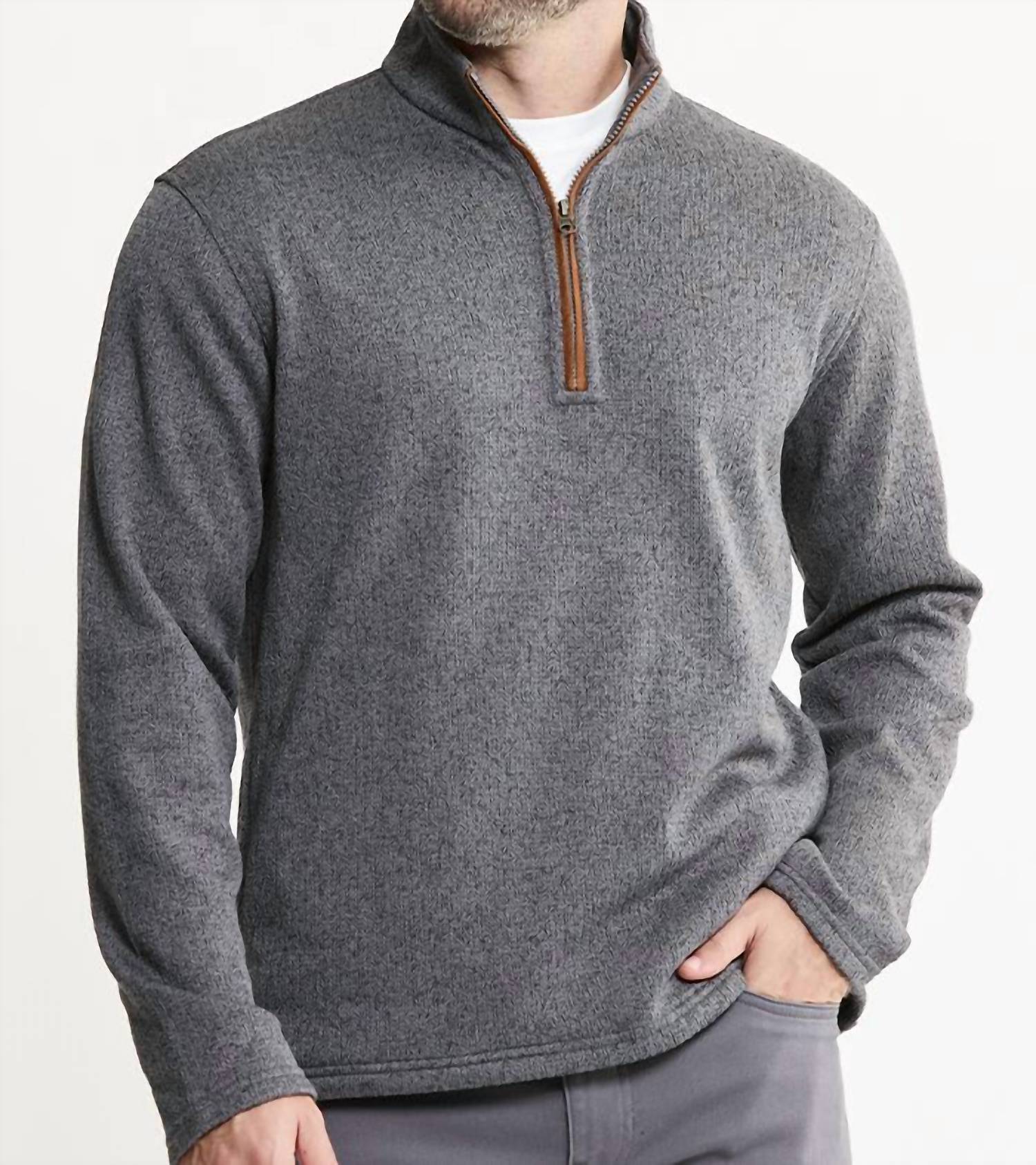 Jachs New York - Stretch Fleece Quarter Zip Pullover Sweater