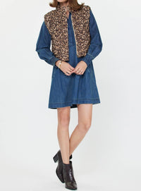 Current Air - Quilted Leopard Vest