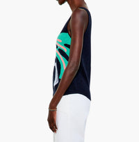 Nic + Zoe Frond Memories Vital Tank in green multi - women's tank top