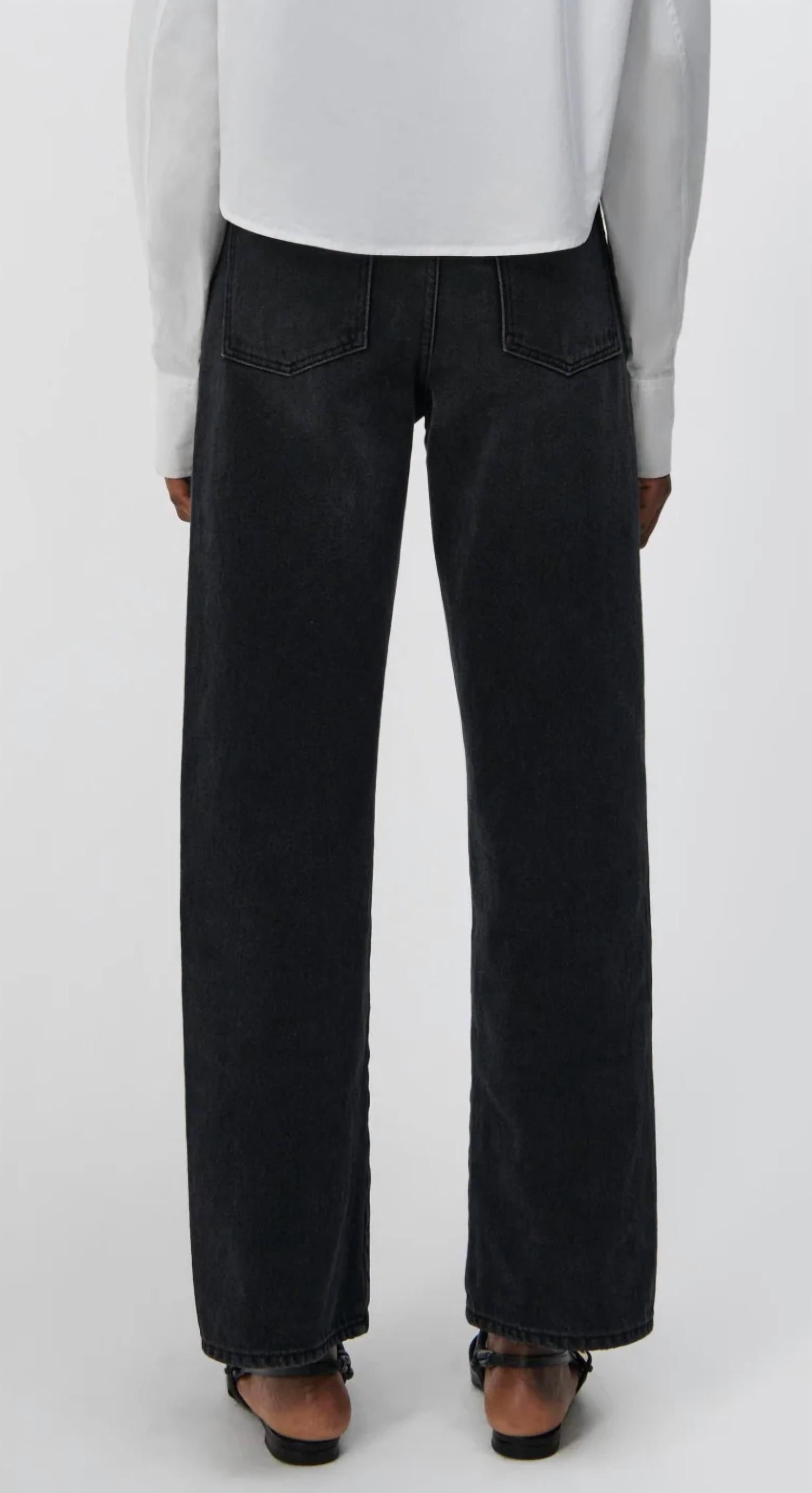 SIMKHAI Sawyer High Rise Wide Leg Jeans in madiera wash - women's jeans - alternate view