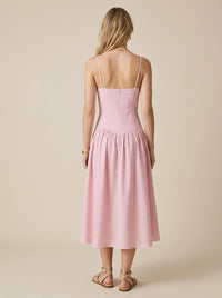 Heyson - V-neck Fit & Flare Midi Dress