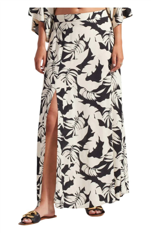 Tribal - Side Slit Maxi Skirt