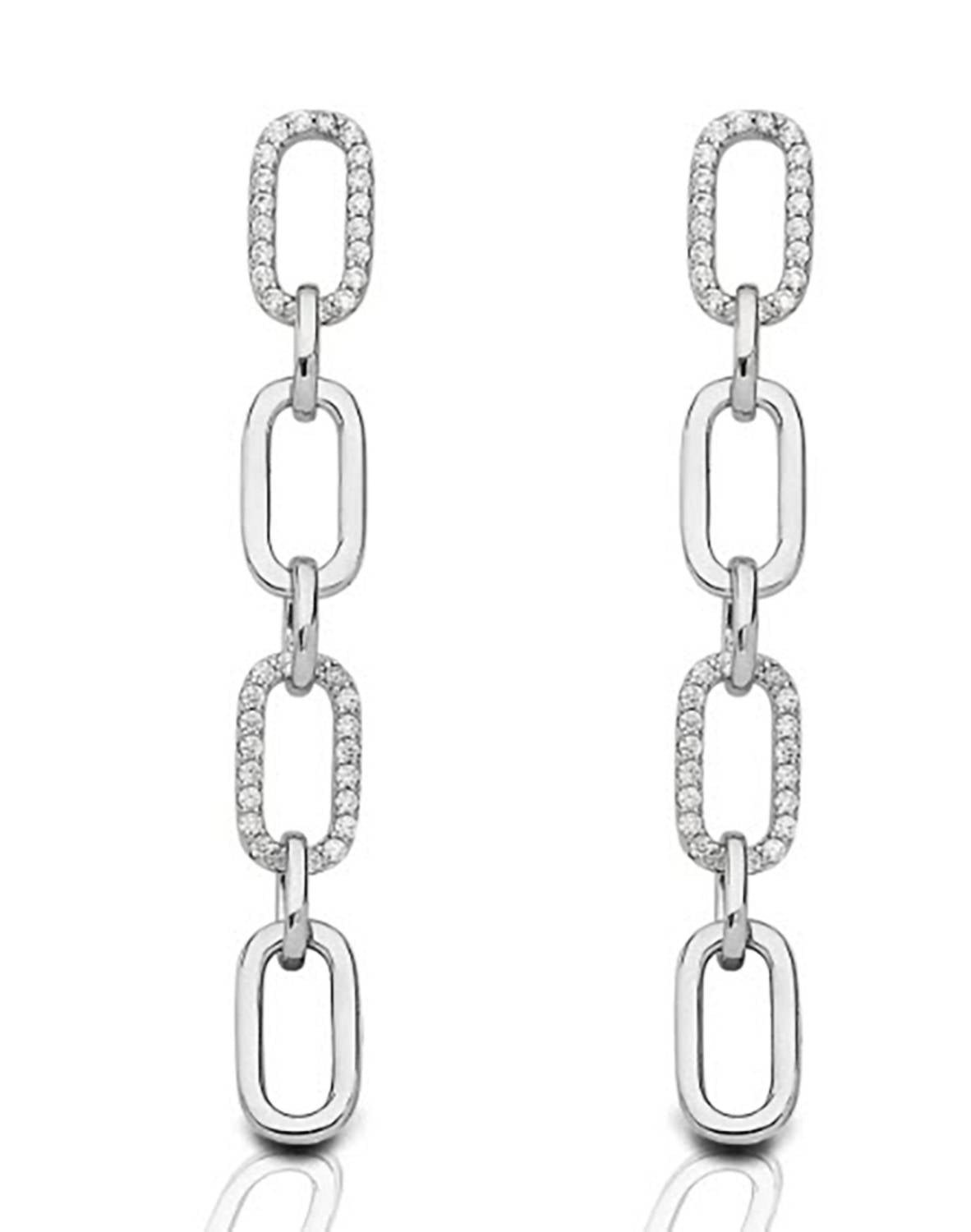 Kelly Herd Jewelry - Women's 4-link Paper Clip Earrings