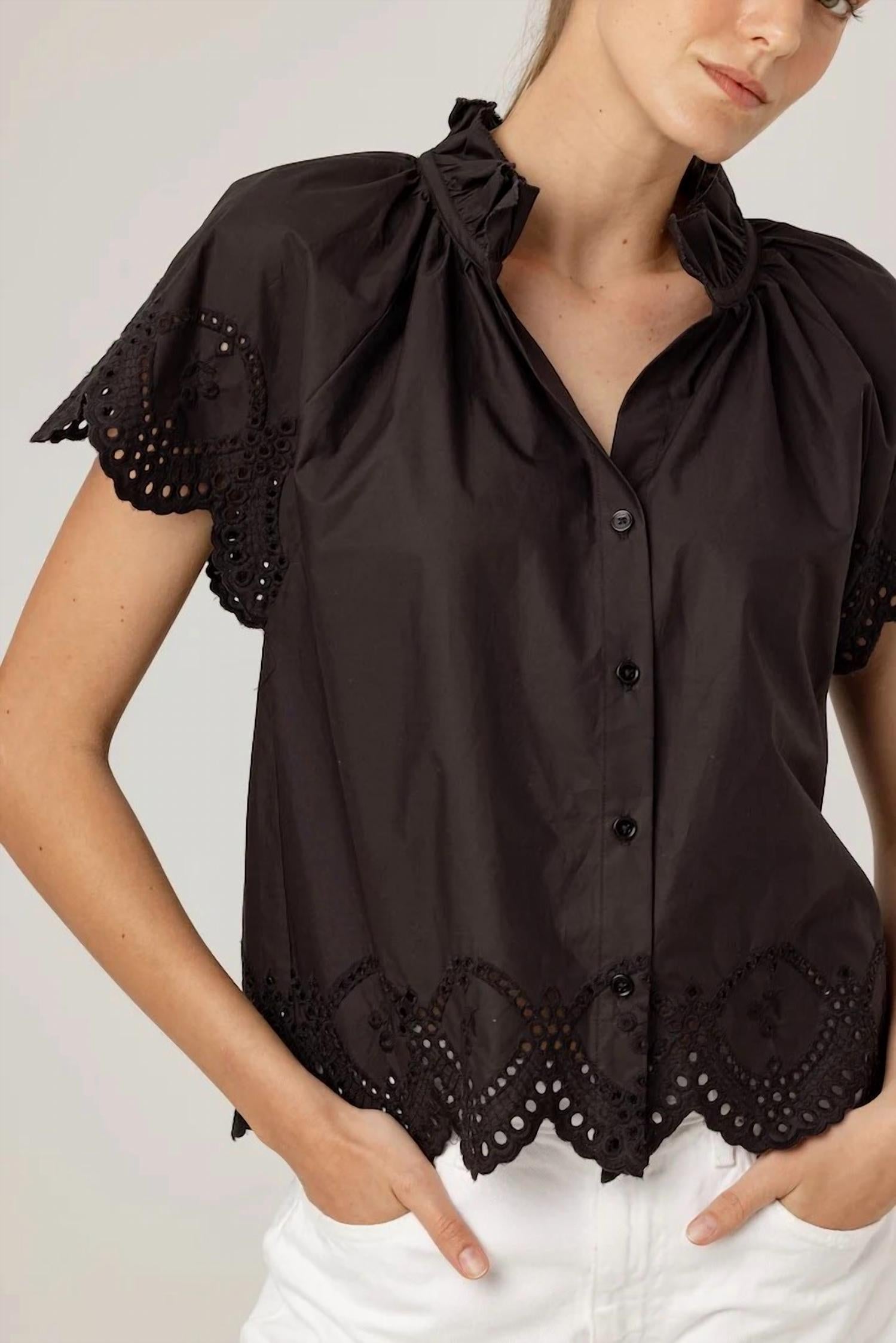 Sundays - Corinne Ruffle Button Shirt