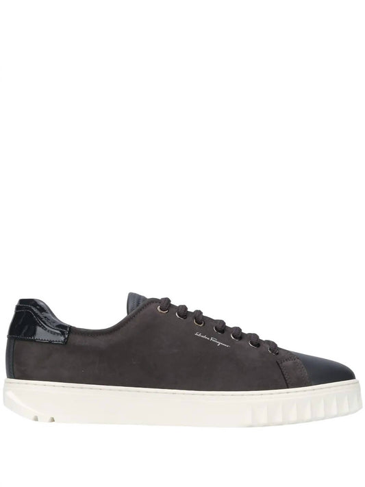 Salvatore Ferragamo - Men's Contrast Panel Low Top Sneakers