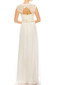Decode 1.8 - Queen Anne Neck Floral Lace Dress