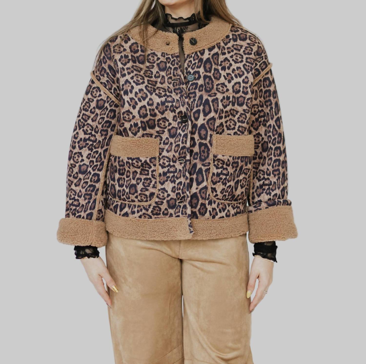 Klesis - Animal Print Quilted Jacket