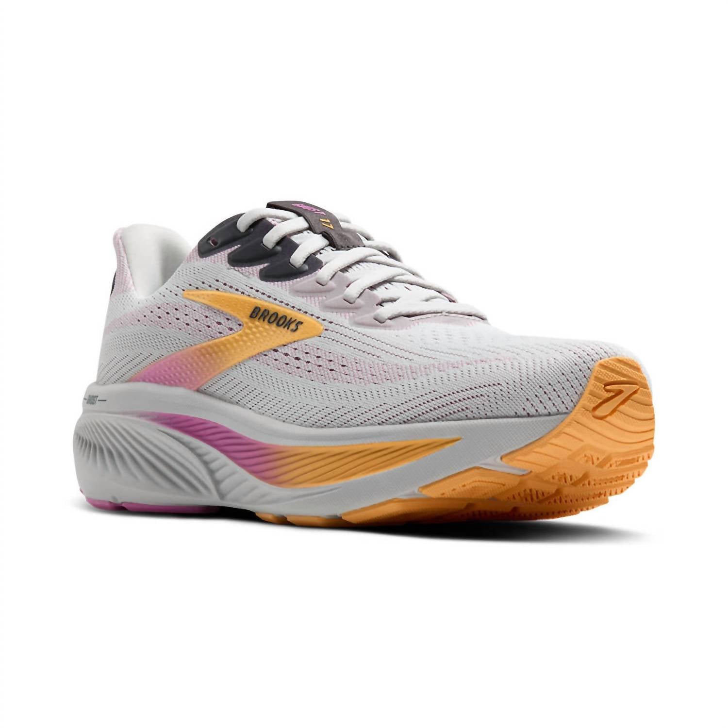 BROOKS Women's Ghost 17 Running Shoe in 070 oyster apricot pink - women's shoe