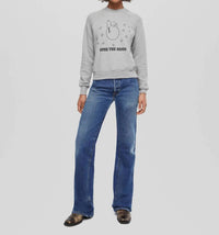 Re/Done - Snoopy Over The Moon Classic Crewneck Sweatshirt