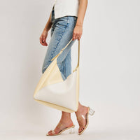 Moda Luxe - Frannie Two-tone Hobo Handbag